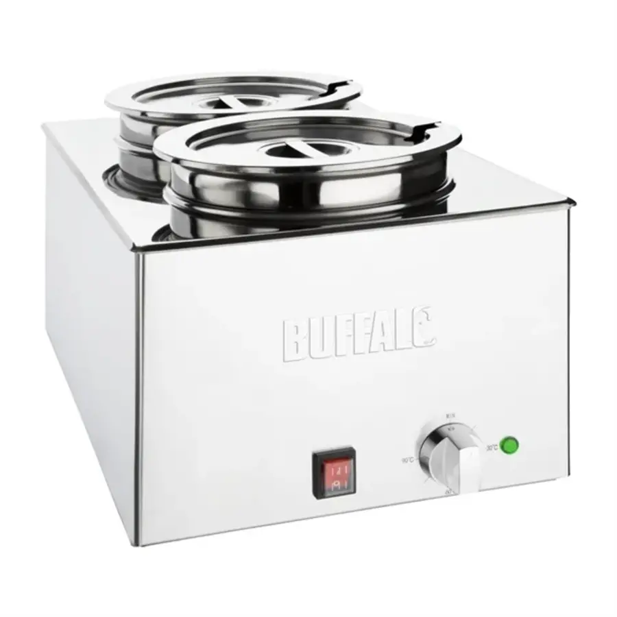 Bain Marie mit 2 x 5,2 l Behältern 32,7 h x 64,5 b x 43,2 t cm