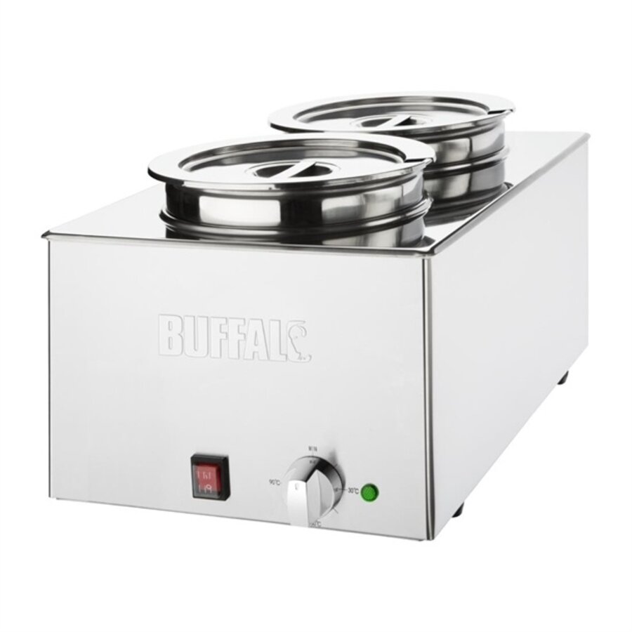 Bain Marie mit 2 x 5,2 l Behältern 32,7 h x 64,5 b x 43,2 t cm