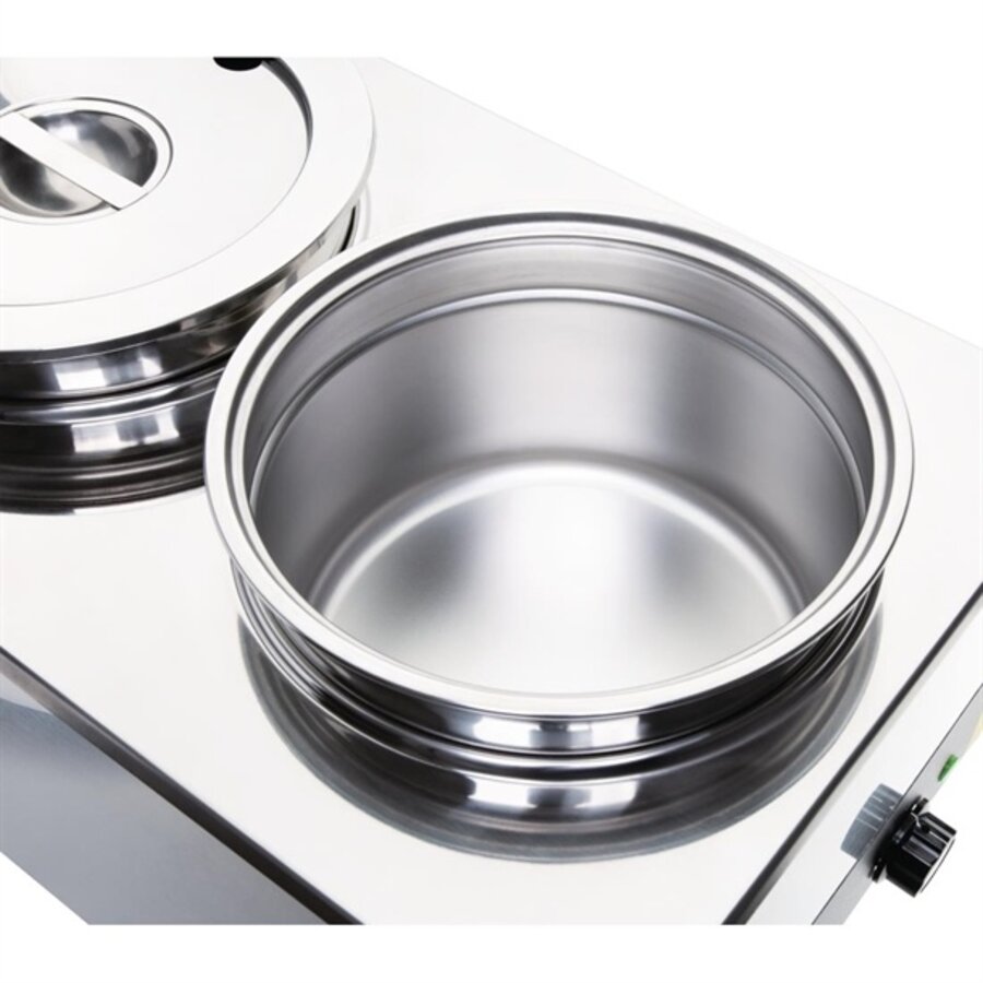 Bain Marie mit 2 x 5,2 l Behältern 32,7 h x 64,5 b x 43,2 t cm