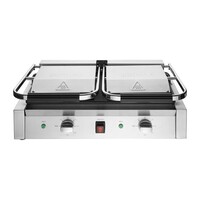 Dubbele contactgrill  geribbeld & vlakke plaat 21h x 55b  x 39,5d cm