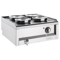 Bain Marie with pots 29.5h x 60w x 64d cm
