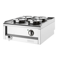 Bain Marie with pots 29.5h x 60w x 64d cm