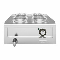 Bain Marie met potten  29,5h x 60b x 64d cm