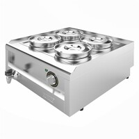 Bain Marie with pots 29.5h x 60w x 64d cm