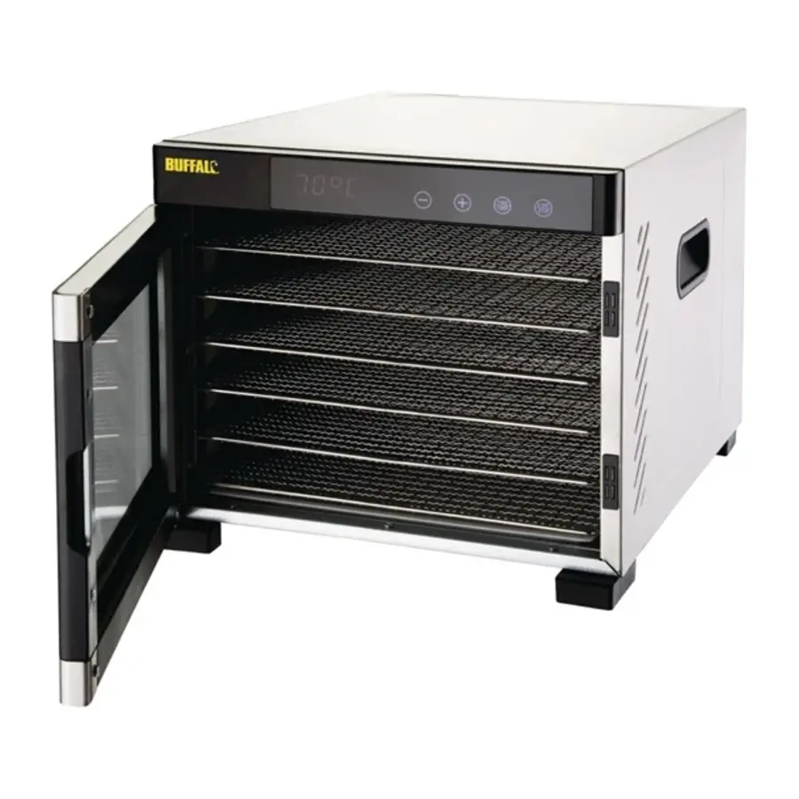 Étuve de séchage en acier inoxydable 6 tiroirs 39,3 cmh x 40 cmb x 50,5 cm