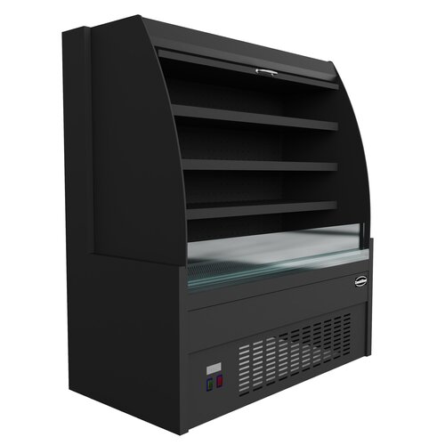  HorecaTraders Koelvitrine | zwart | 100x66x(h)150 cm 