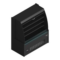 Vitrine réfrigérée | noir | 100x66x(h)150 cm