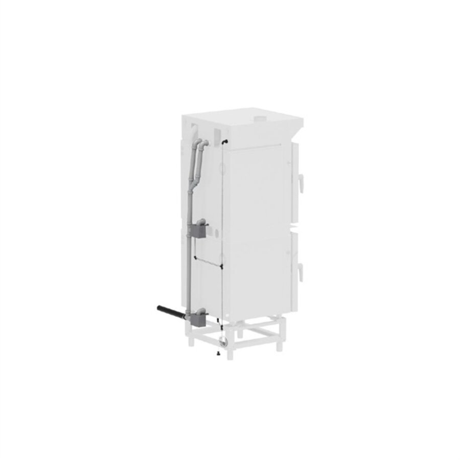 Kombidämpfer Edelstahl mit Installationssatz 82,5h x 79b x 79t cm