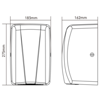 RVS Kleine Handendroger voor Horeca met HEPA-filter 183 x 16 x H 27 cm