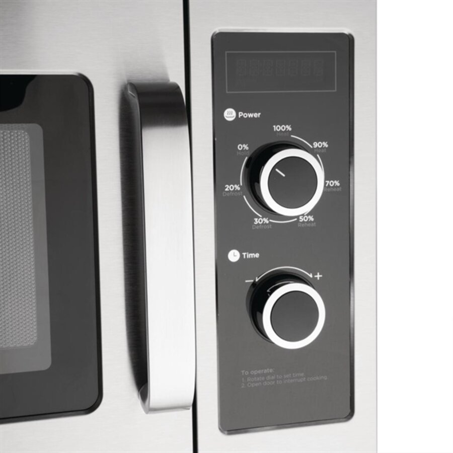 Micro-ondes en acier inoxydable 34 l 1800 W 36,8 h x 52,8 l x 57,4 p cm