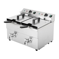 Double induction fryer 3000W 41h x 57.6w x 47.8d cm