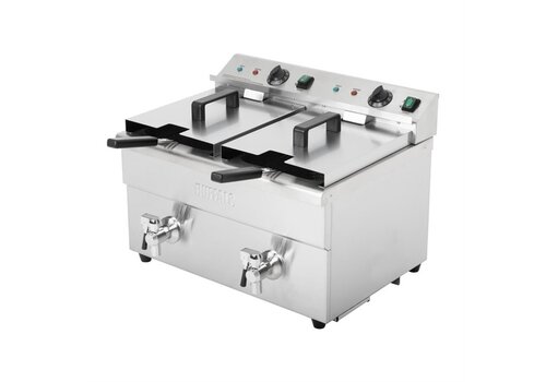  Buffalo Dubbele inductie friteuse 3000W 41h x 57,6b x 47,8d cm 