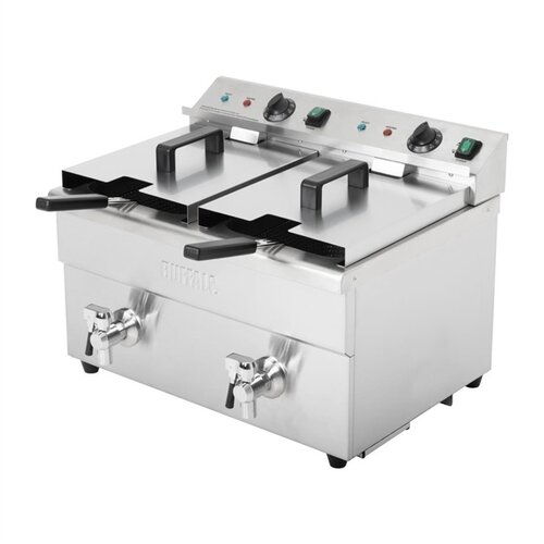 Buffalo Dubbele inductie friteuse 3000W 41h x 57,6b x 47,8d cm 