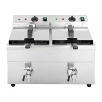 Double induction fryer 3000W 41h x 57.6w x 47.8d cm