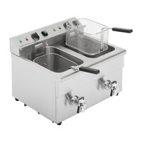 Double induction fryer 3000W 41h x 57.6w x 47.8d cm