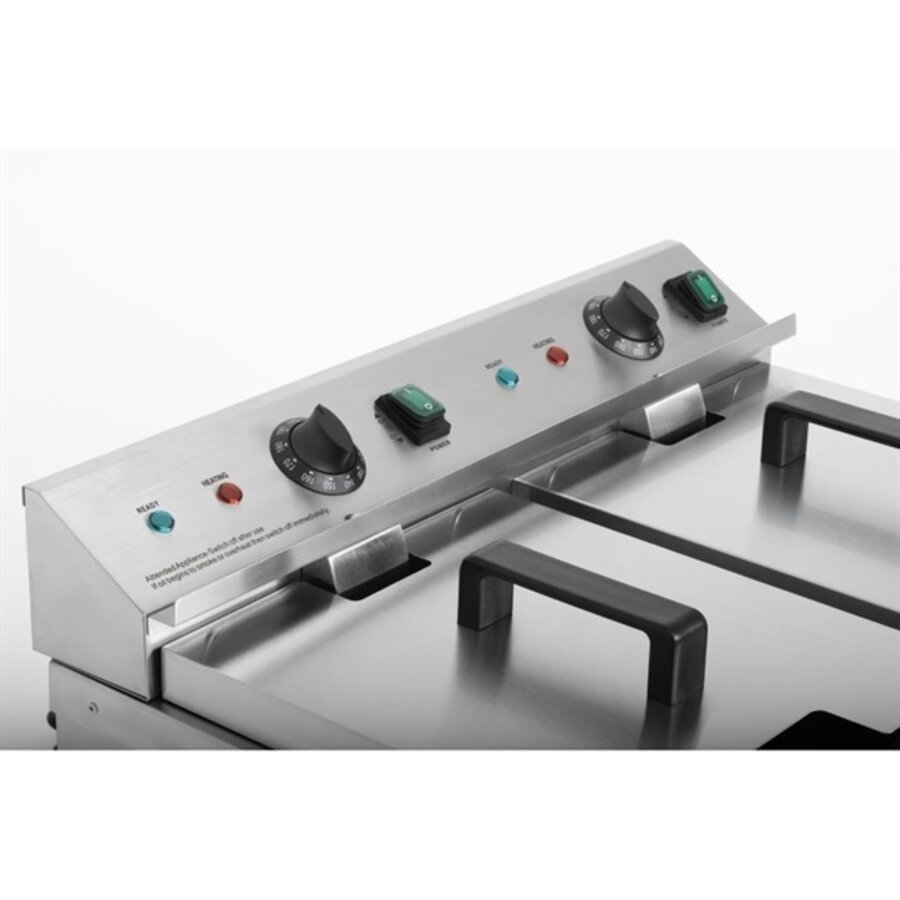 Friteuse à induction double 3000 W 41 h x 57,6 l x 47,8 p cm