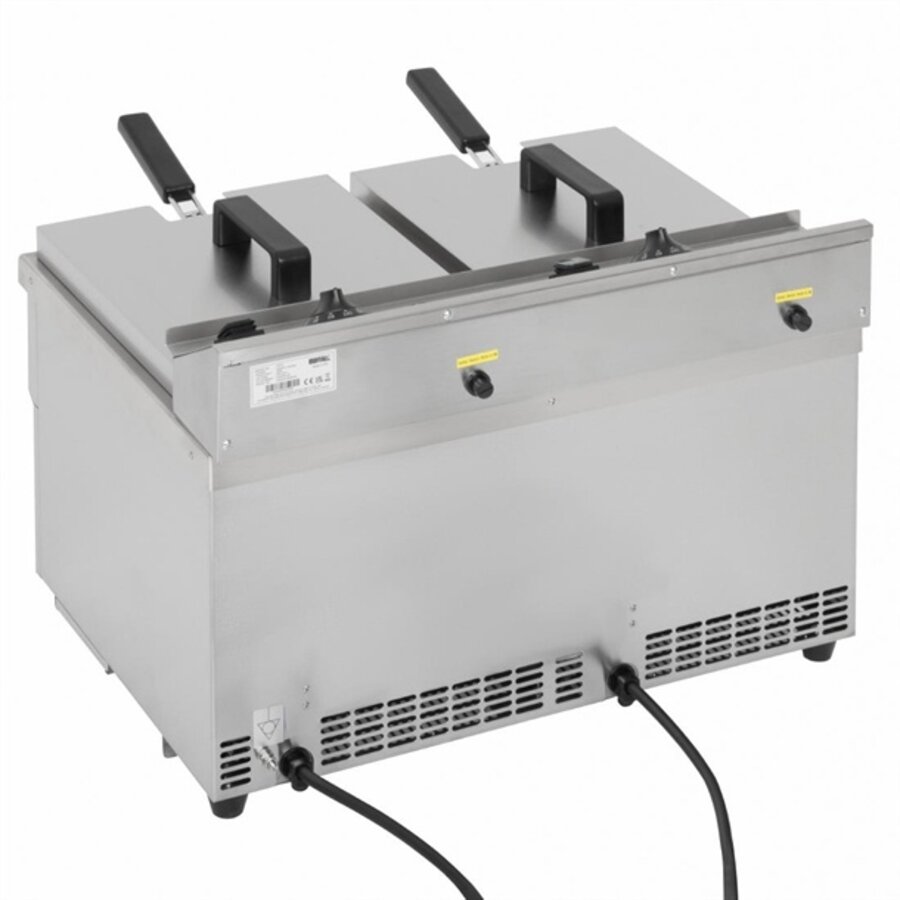Friteuse à induction double 3000 W 41 h x 57,6 l x 47,8 p cm