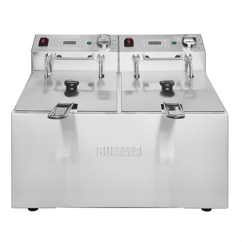  Buffalo Friteuse tweemand 2 x 5ltr friteuse 2.8kw 35,5h x 56,5b x 45d cm 