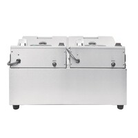 Friteuse tweemand 2 x 5ltr friteuse 2.8kw 35,5h x 56,5b x 45d cm