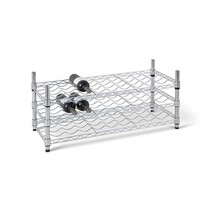 Wine rack 3 levels - 27 bottles chrome plated