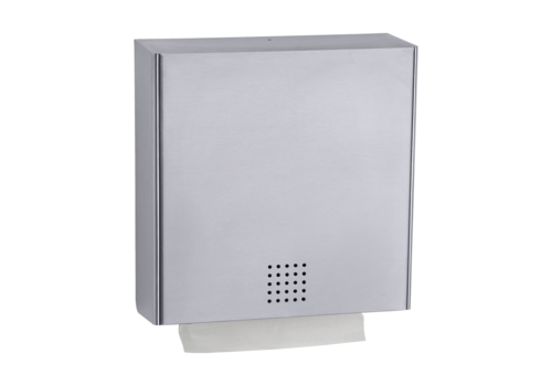  HorecaTraders Towel dispenser | Stainless steel | 1.5mm | W 300 x D 123 x H 300 mm 
