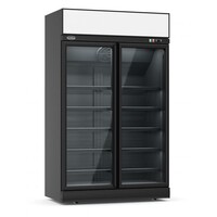 Congélateur avec portes vitrées | noir | 1253 x 710 x 2092 (h) mm