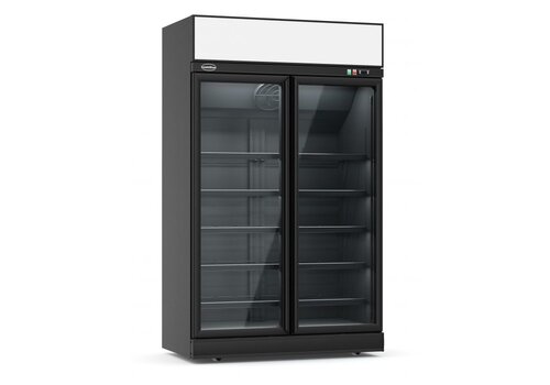  Combisteel Congélateur avec portes vitrées | noir | 1253 x 710 x 2092 (h) mm 