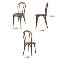 Chaises Soho en résine noyer (4 pièces)