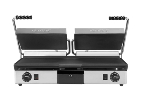  Milan Toast Gril de contact en fonte Double lisse 