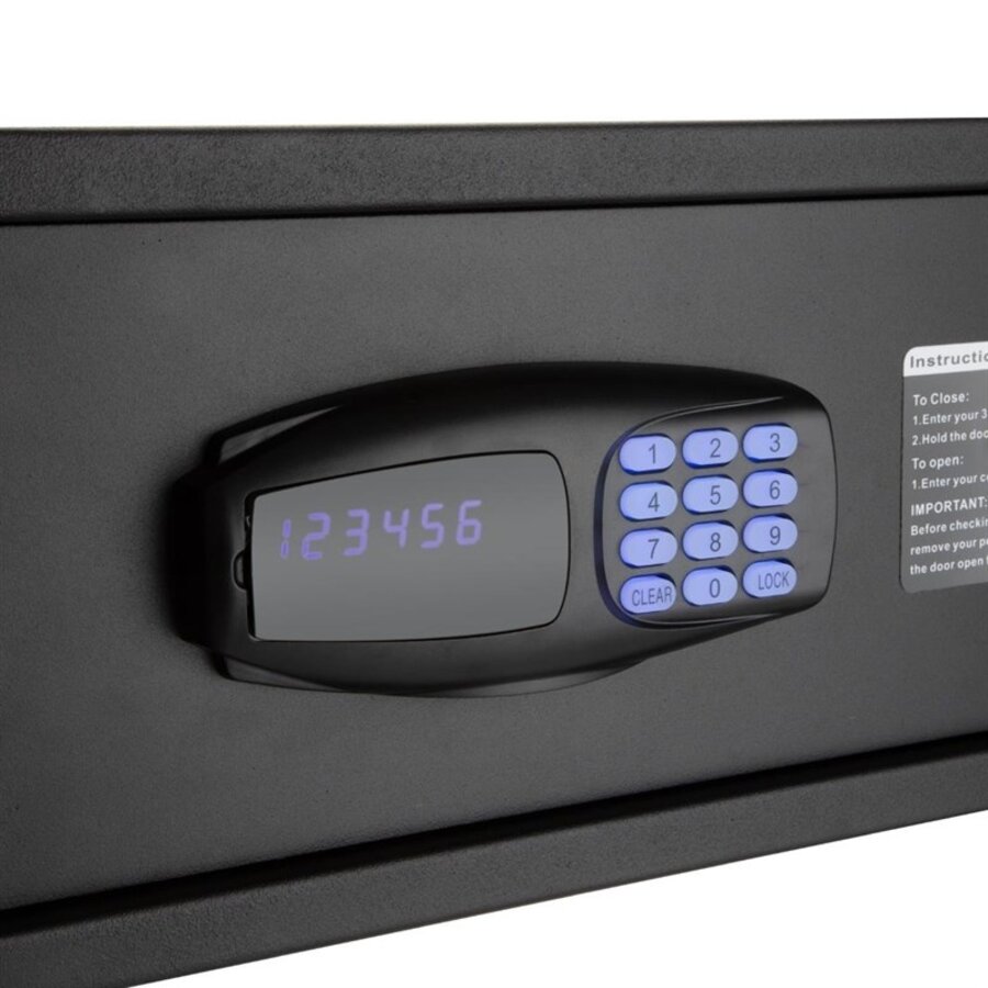Coffre-fort pour ordinateur portable dans une chambre d'hôtel