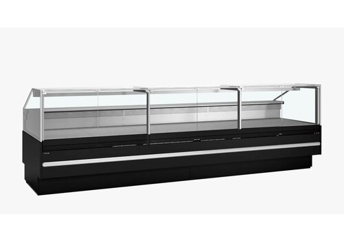  HorecaTraders Vitrine réfrigérée ventilée noire et vitrée 3798 x 1120 x 1190 mm 