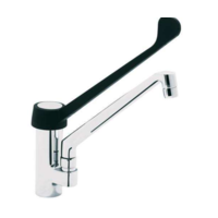 Single hole mixer tap - elbow operation - table model - 200mm