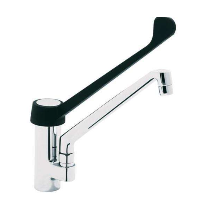 Mitigeur monotrou - commande au coude - modèle de table - 200 mm