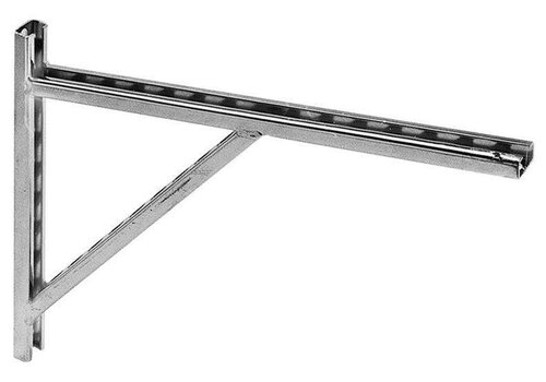  HorecaTraders Wandhalterung verzinkt | verzinkter Stahl | 250kg+250kg Tragkraft | 1 m 
