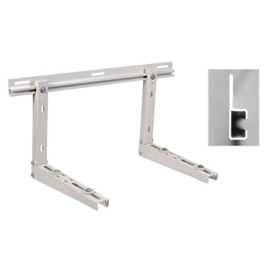 Support de montage laqué + traverse profilé en U | 530x400x850mm | Acier galvanisé 1,5 mm | 60+60kg