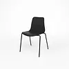 HorecaTraders Curvo Stapelstuhl | schwarz | 54 x 50 x 79 cm | 4 Stück