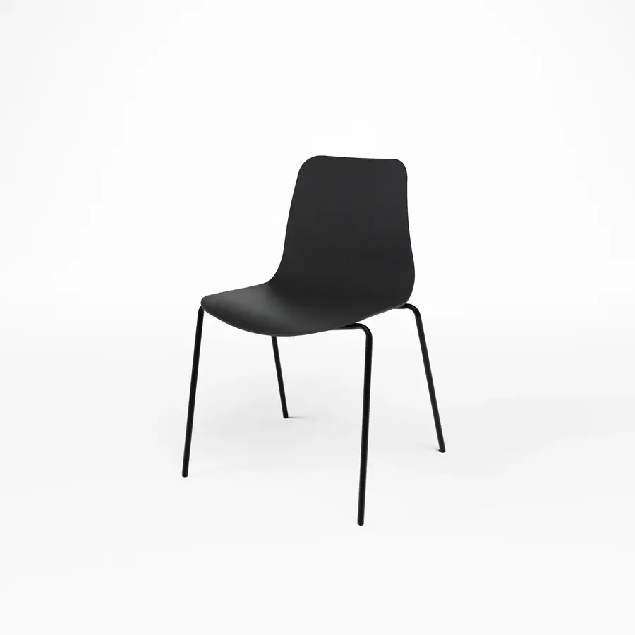 curvo stackable chair | black | 54 x 50 x 79 cm | 4 pieces