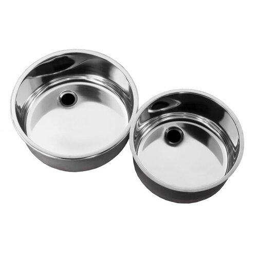  HorecaTraders Sink | Stainless steel | Ø 380 x 180 mm 