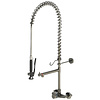 HorecaTraders Robinet intermédiaire à 1 levier sur colonne montante modèle Hospitality Wall en acier inoxydable