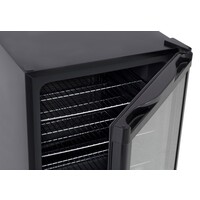 Minibar-Kühlschrank mit Glastür | Schwarz | Abschließbar | 130 Liter | 540 x 540 x 840 mm