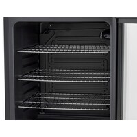 Bar Refrigerator with Glass Door | Black | Lock | 130 Liters | 540 x 540 x 840