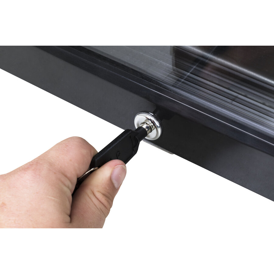 Bar Refrigerator with Glass Door | Black | Lock | 130 Liters | 540 x 540 x 840