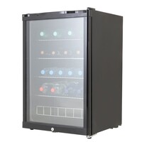 Minibar-Kühlschrank mit Glastür | Schwarz | Abschließbar | 130 Liter | 540 x 540 x 840 mm
