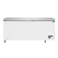 Vrieskist met RVS deksel & wielen | 581 L | -18°C tot -25°C | 97(h) x 203,5(b) x 73(d)cm