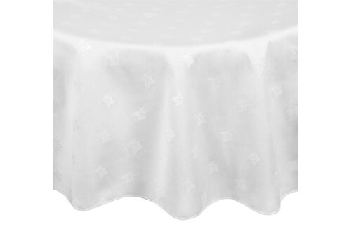  HorecaTraders Mitre Luxury Luxor tablecloth white 173cm diameter 