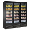 HorecaTraders Congélateur avec 3 portes vitrées | noir | 1880x705x2050(h) mm