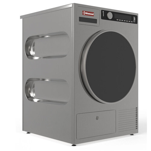  HorecaTraders Wasdroger met condensor RVS/titanium 6,5 kg 2.8 kW 230 volt 
