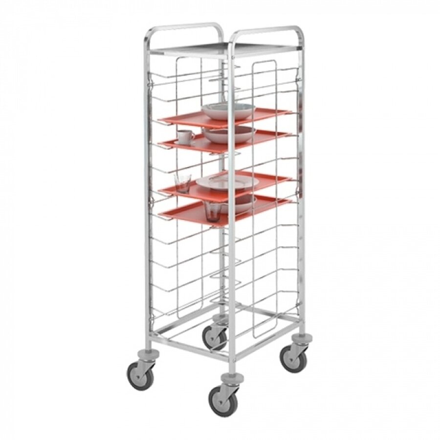 dienbladenwagen | RVS | 12 dienbladen