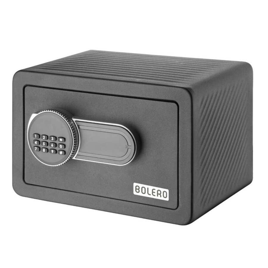 Coffre-fort pour chambre d'hôtel noir | 200(H)x310(L)x200(P)mm