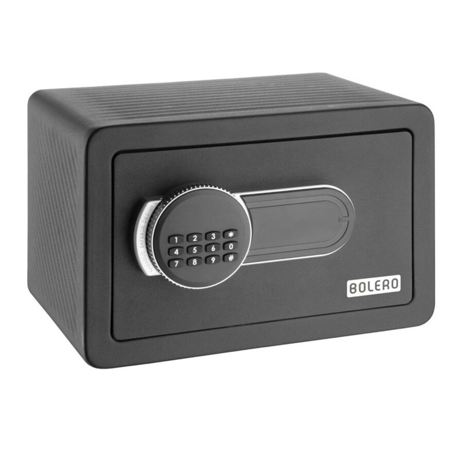 Coffre-fort pour chambre d'hôtel noir | 200(H)x310(L)x200(P)mm